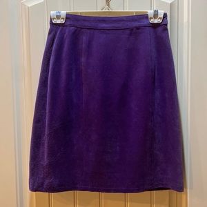 Purple leather skirt